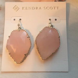 Kendra Scott Corley rose quartz earrings